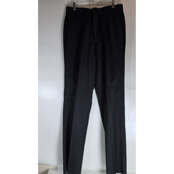 Linea Uomo Other - Linea Uomo Travel Lux Pants Mens 34W 40L Black 100% Wool NWT Dress Slacks 1S3